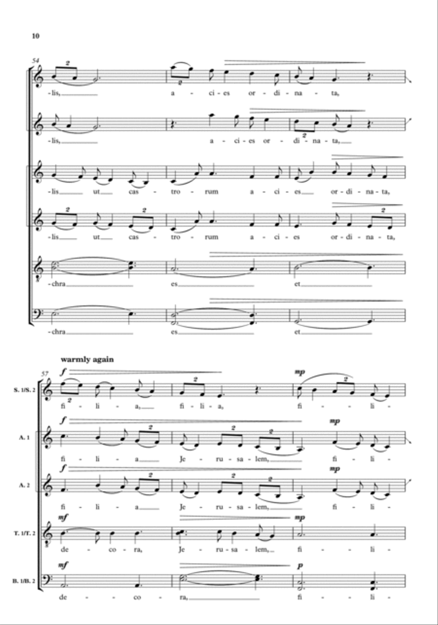 Pulchra es et decora Pulchra es et decora SSAATTBB scores gallery preview page 4