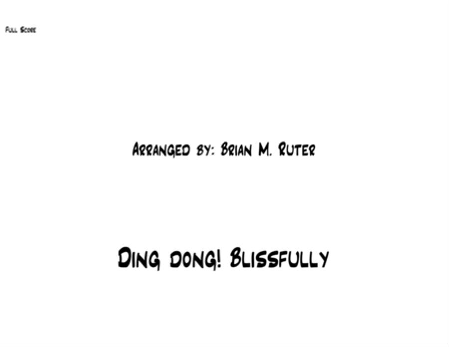 Ding Dong Blissfully! Percussion Ensemble scores gallery preview page 1
