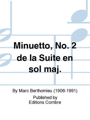 Minuetto No. 2 de la Suite en Sol maj.