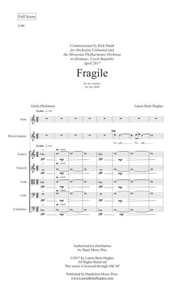 Fragile [Mezzo, Flute, String Orchestra] image number null