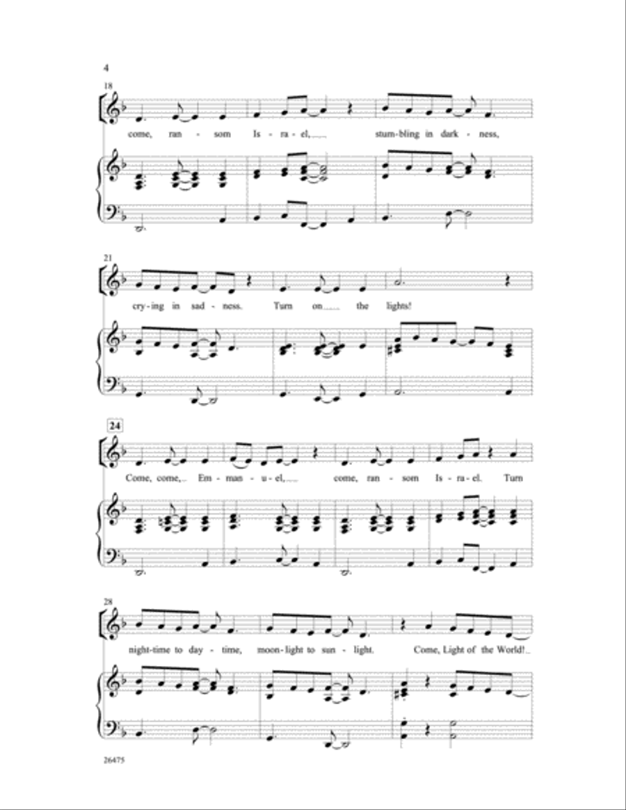 Come, Light of the World Come, Light of the World Unison Choir scores gallery preview page 3