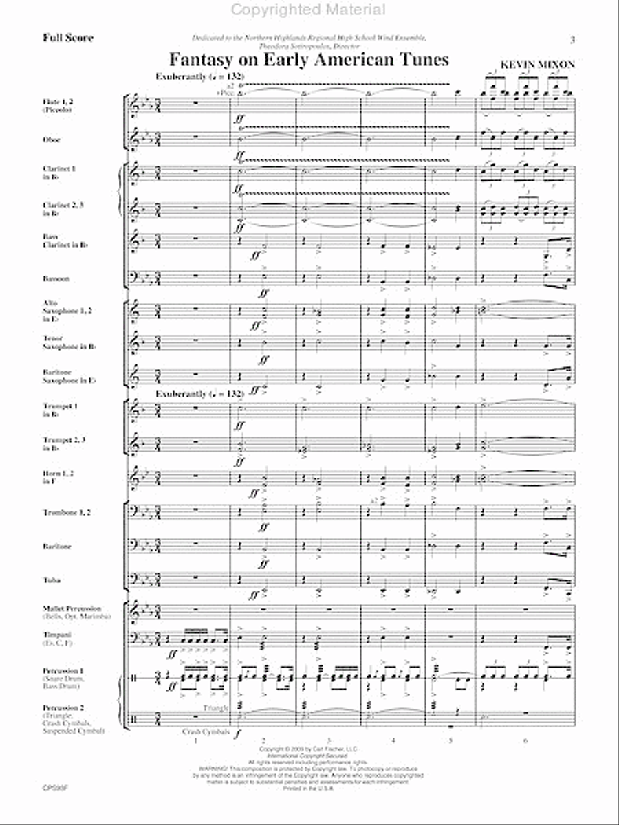 Fantasy on Early American Tunes Fantasy on Early American Tunes Concert Band scores gallery preview page 4