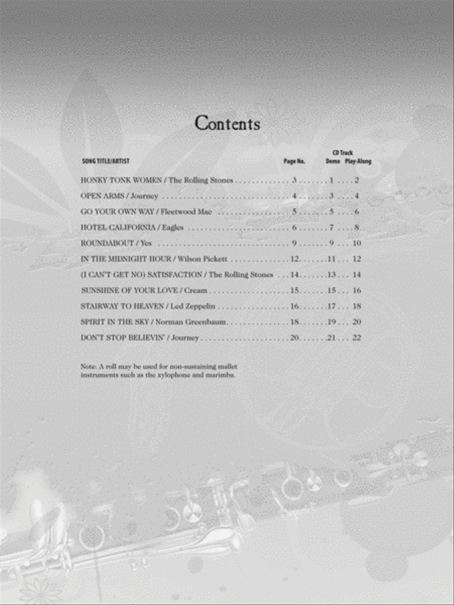 Classic Rock Instrumental Solos Percussion scores gallery preview page 2