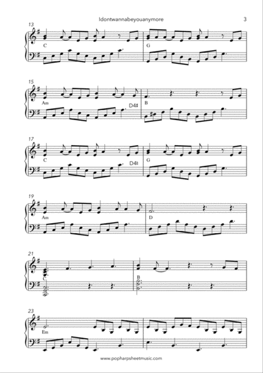 Idontwannabeyouanymore Harp scores gallery preview page 3