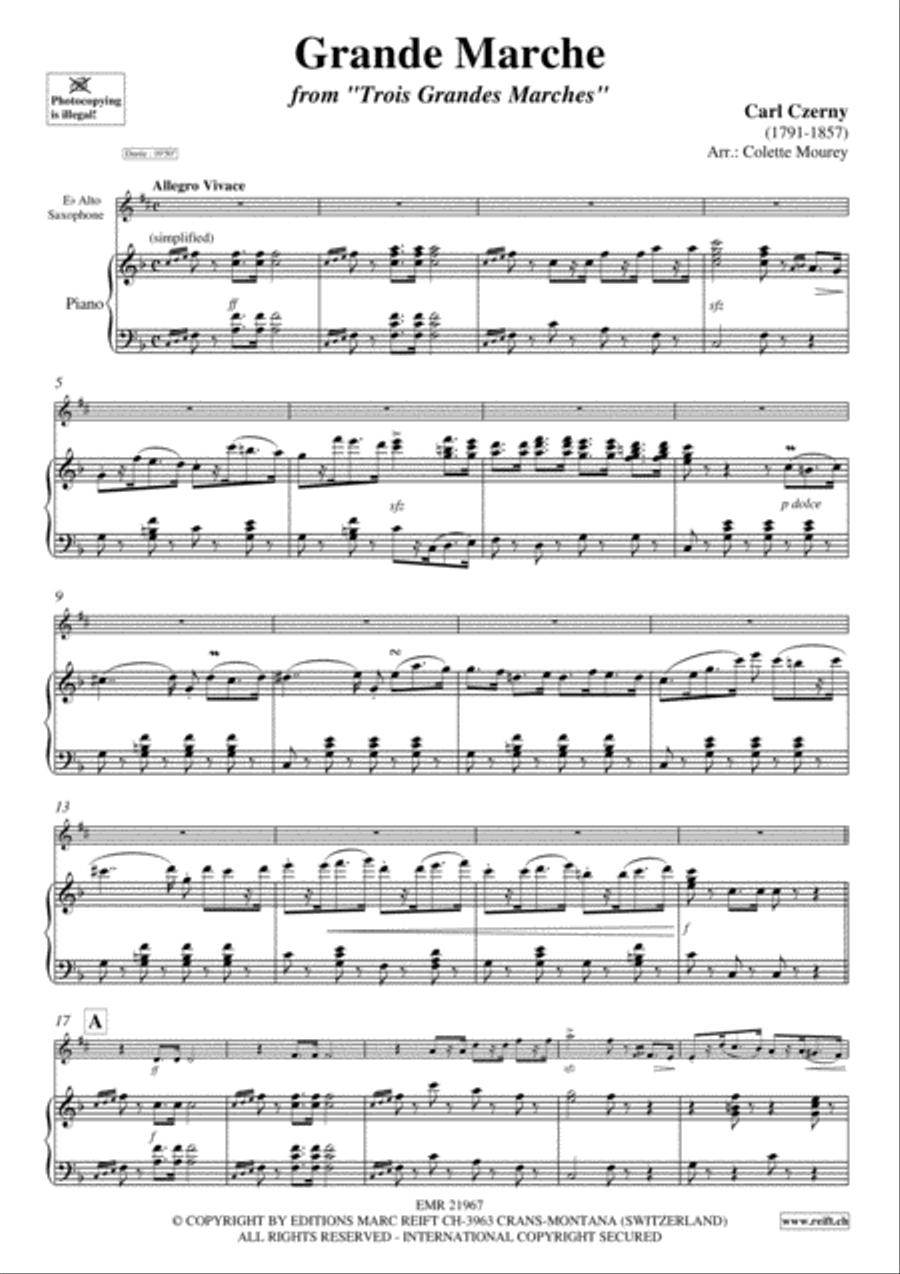 Grande Marche Alto Saxophone scores gallery preview page 3