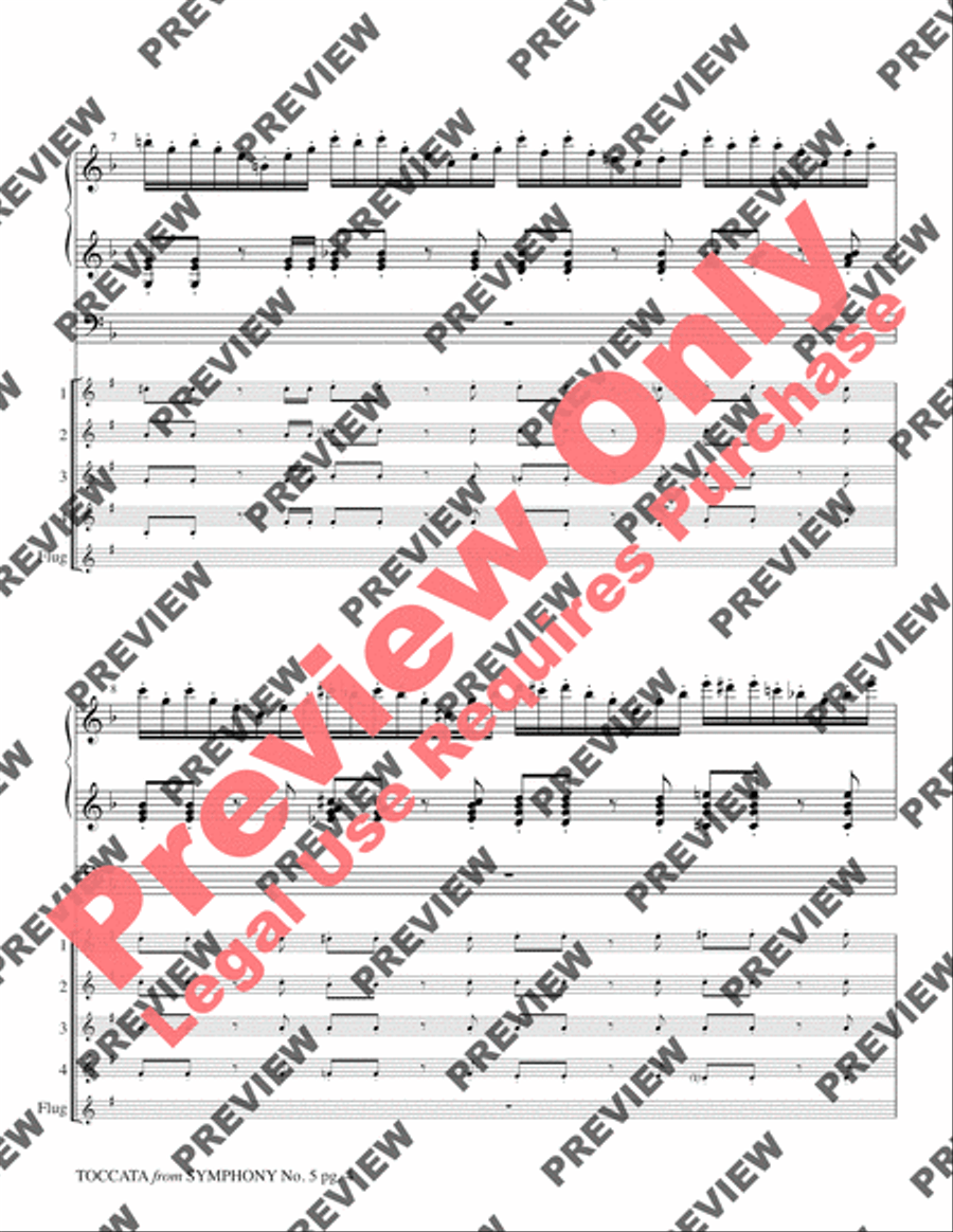 Toccata (from Symphony No. 5) Small Ensemble scores gallery preview page 6