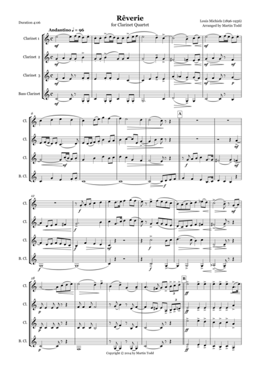 Reverie for Clarinet Quartet image number null