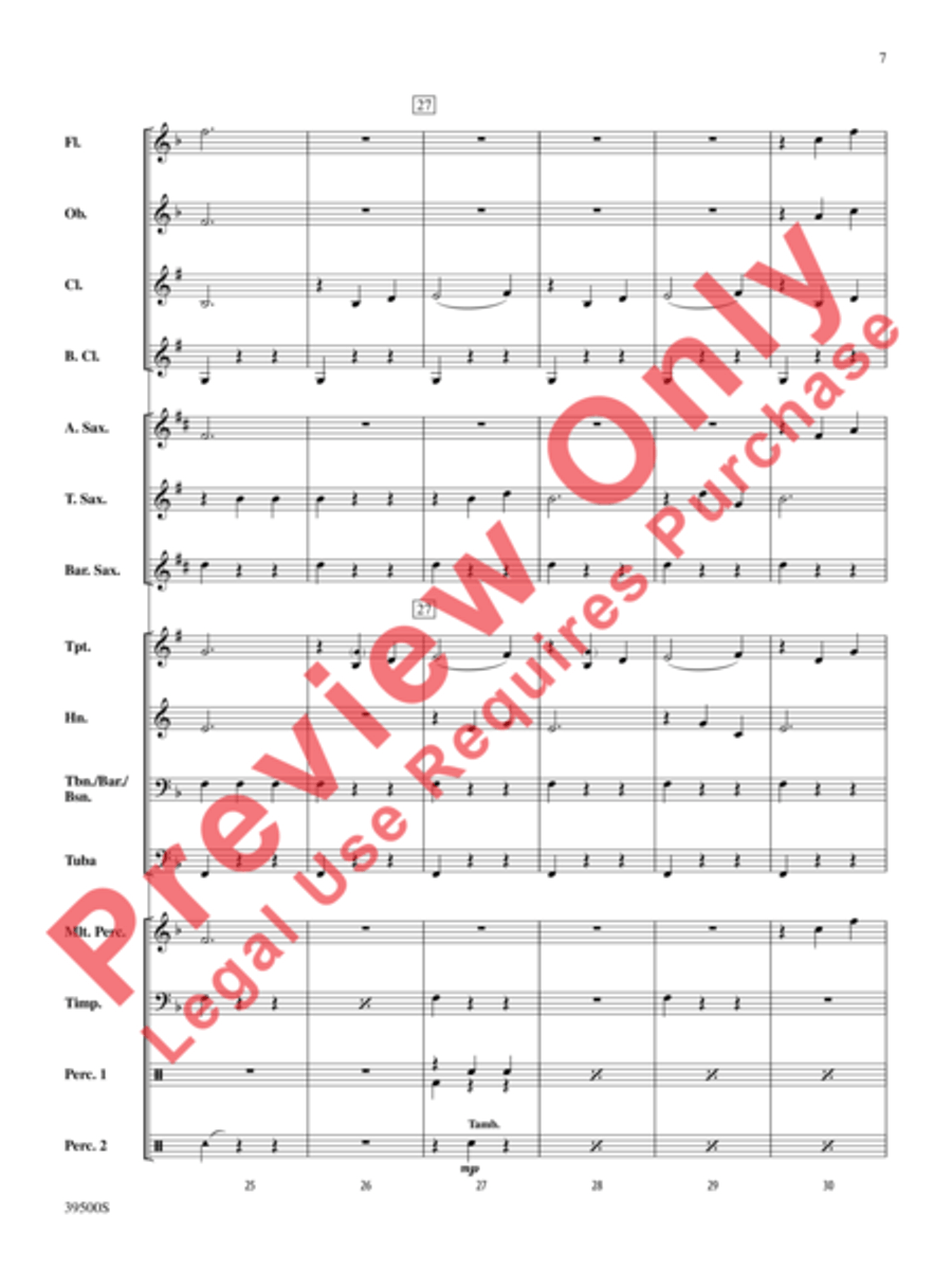 The Beautiful Galatea (from the overture to La belle Galathée) Concert Band scores gallery preview page 8