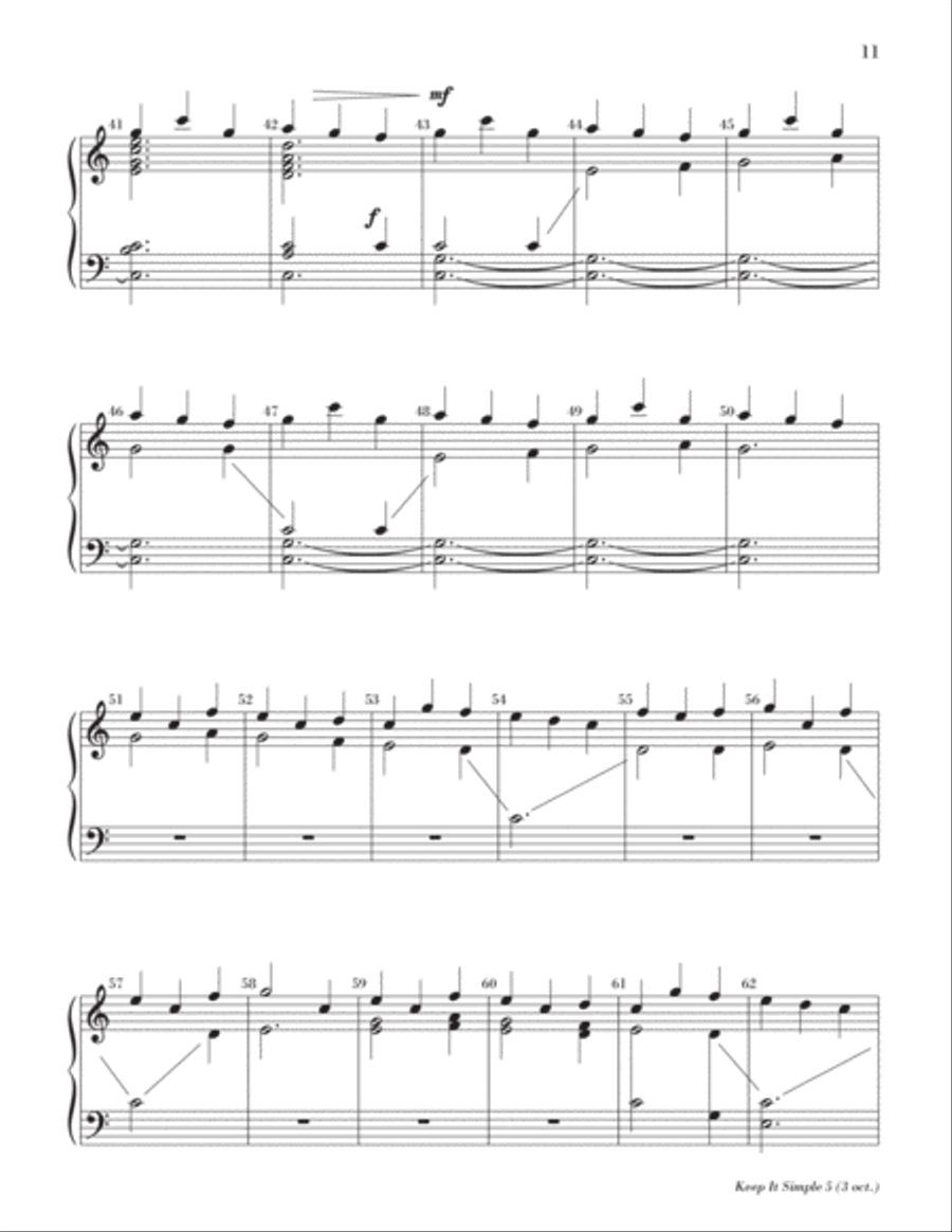 Keep It Simple 5 (Christmas Sacred and Secular) 3-Octaves scores gallery preview page 14