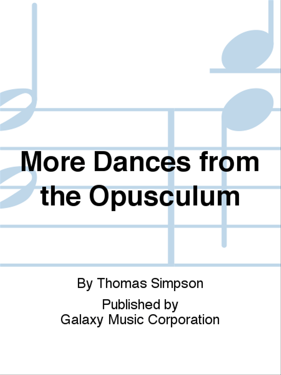 More Dances from the Opusculum Recorder scores gallery preview page 1