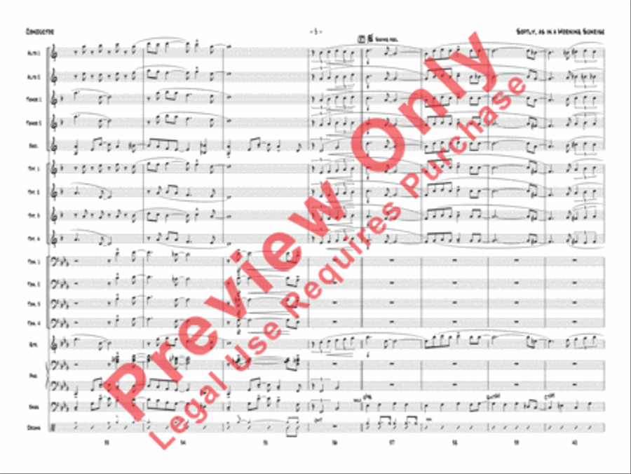 Softly, As in a Morning Sunrise Jazz Ensemble scores gallery preview page 8