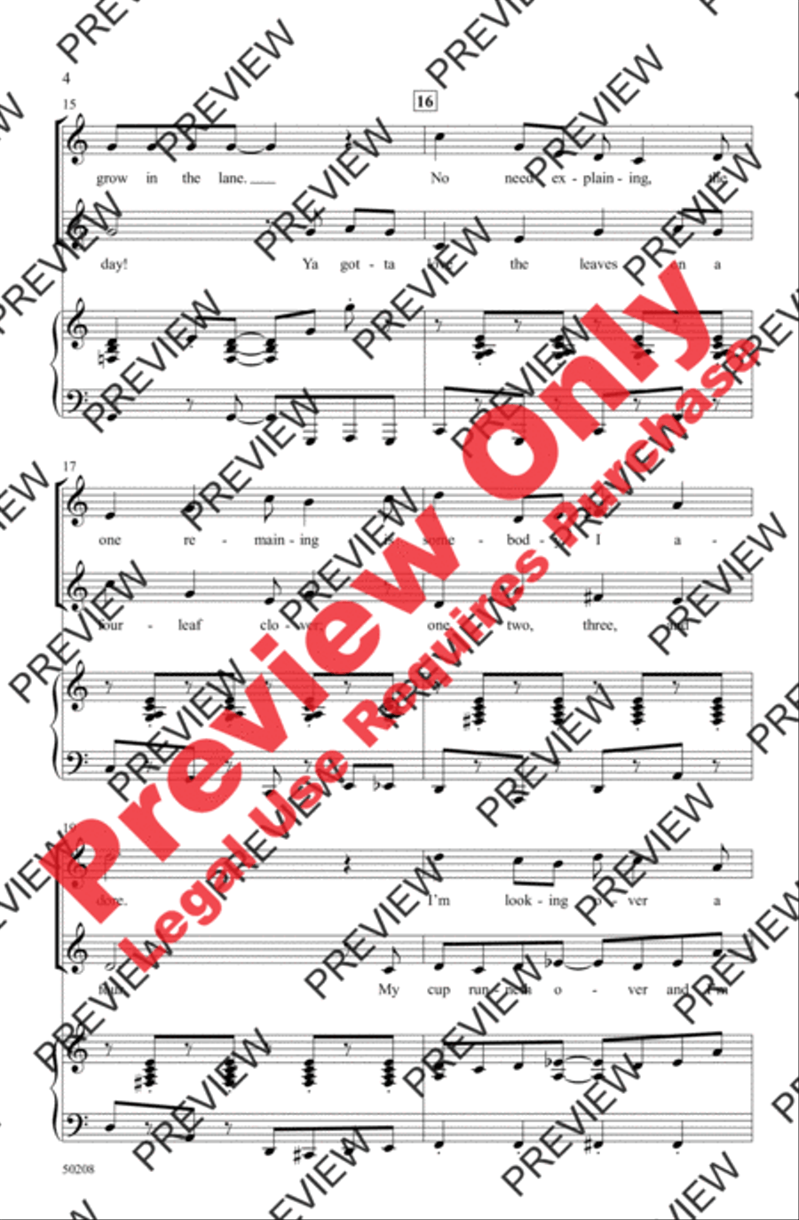 Four-Leaf Clover Four-Leaf Clover 2-Part scores gallery preview page 4