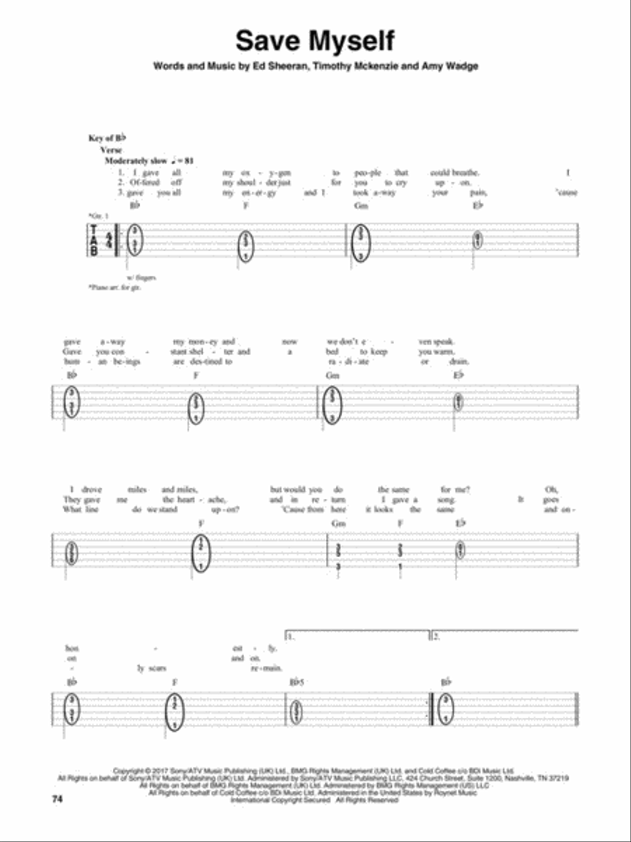 Ed Sheeran – Divide Electric Guitar scores gallery preview page 5