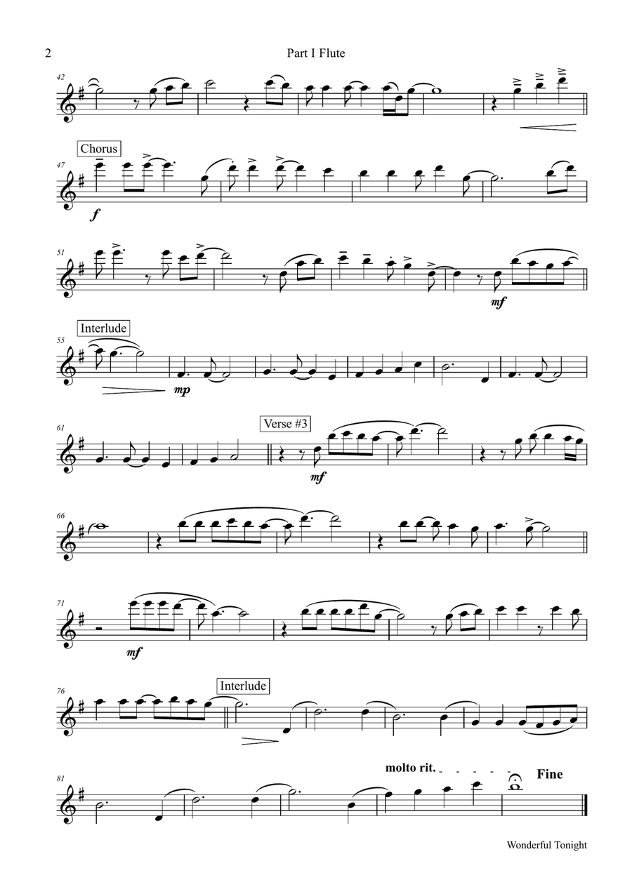 Wonderful Tonight Woodwind Trio scores gallery preview page 5
