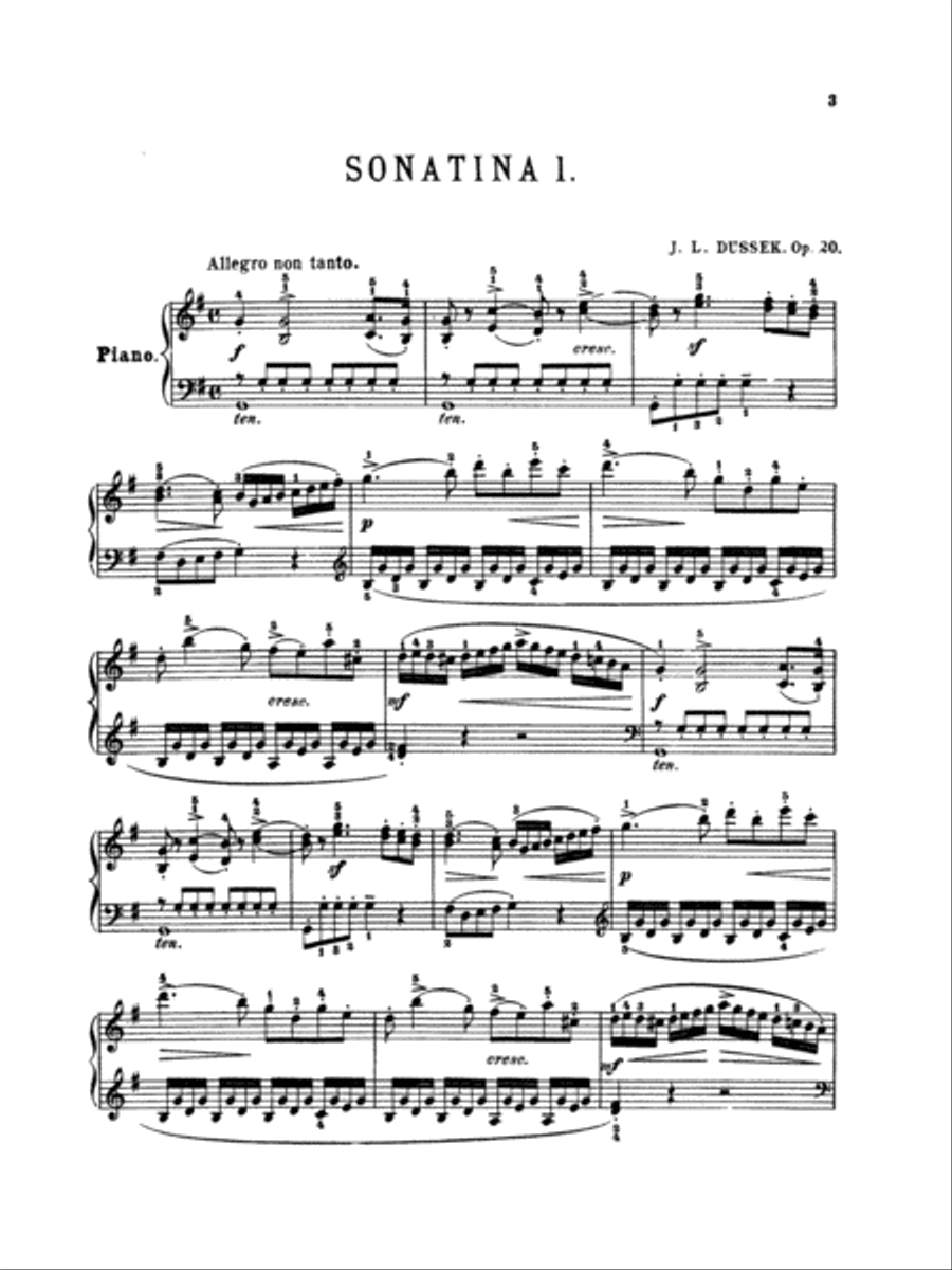 Sonatinas, Op. 20