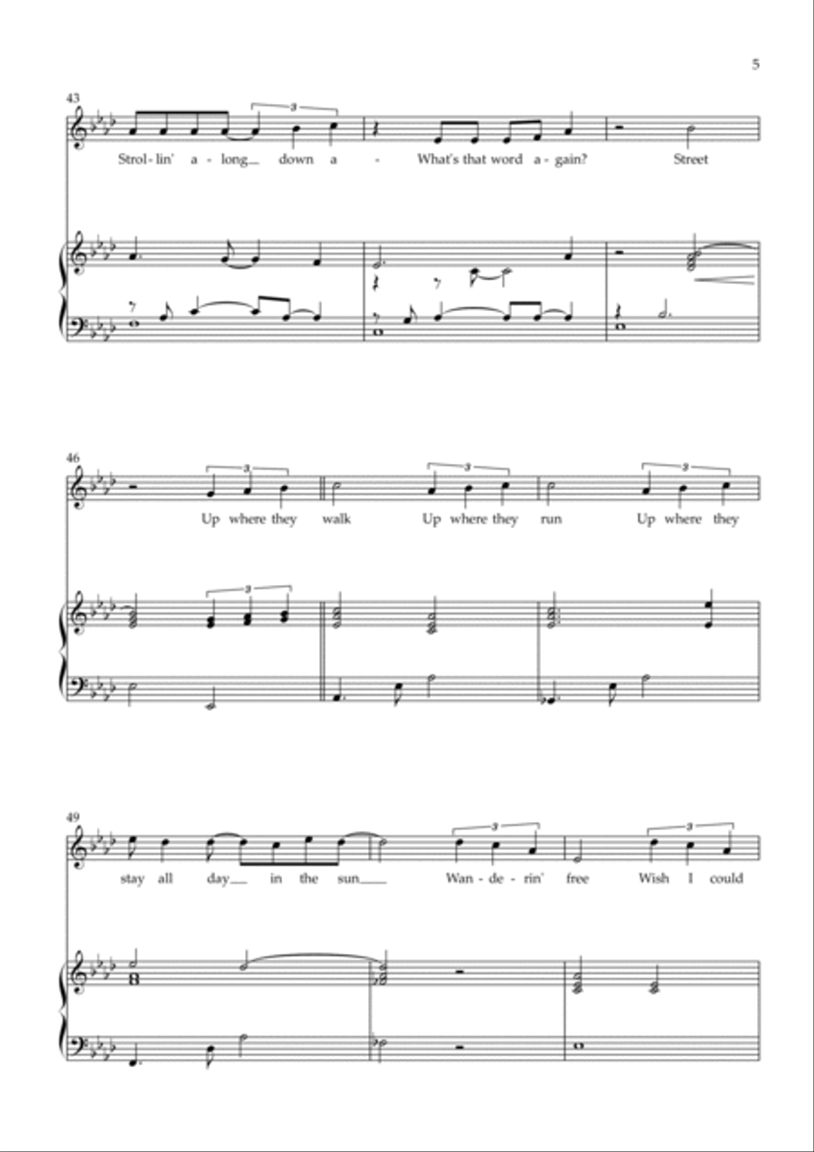 Part Of Your World (reprise) Piano scores gallery preview page 5