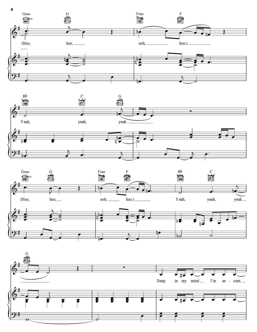 Sure Looks Good To Me Sure Looks Good To Me Piano, Vocal, Guitar scores gallery preview page 4