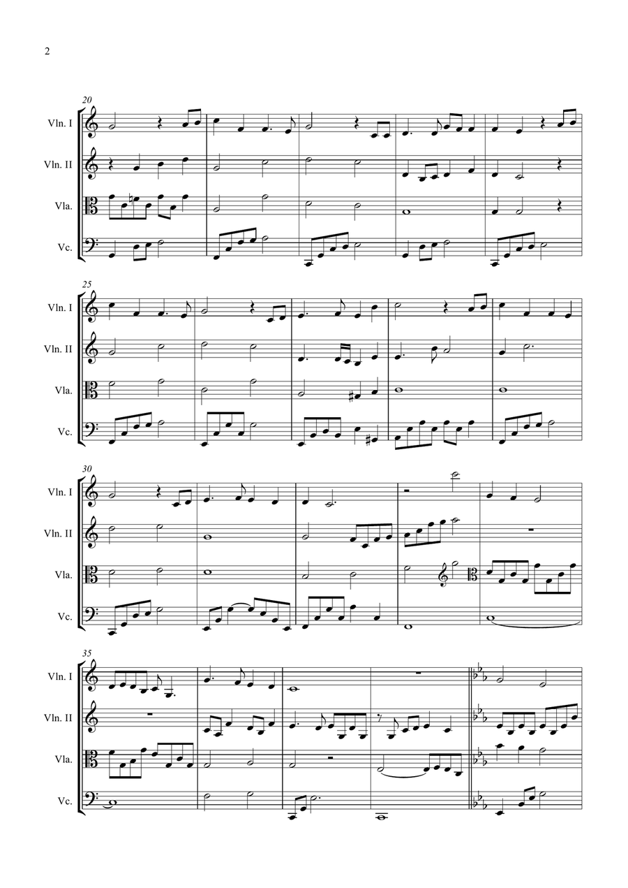 I See The Light String Quartet scores gallery preview page 2
