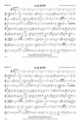 Galeón: 1st F Horn