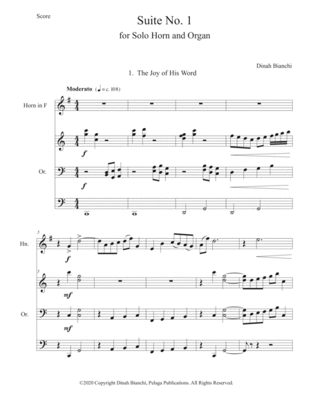 Suite No. 1 for Solo Horn and Organ