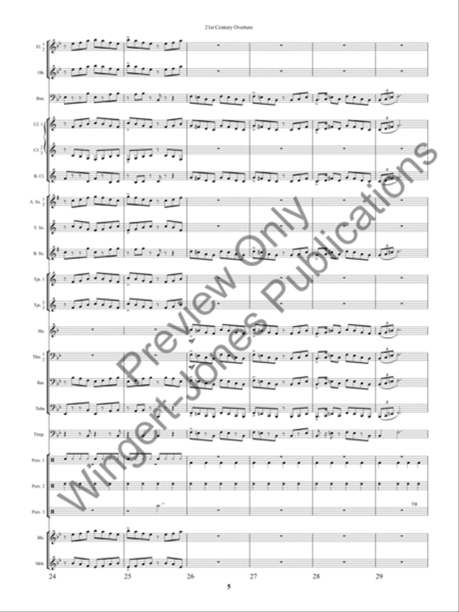 21st Century Overture 21st Century Overture Concert Band scores gallery preview page 8