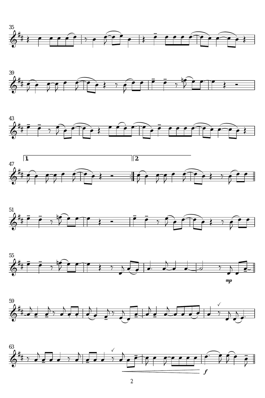 Let Go For Tonight Clarinet Solo scores gallery preview page 2