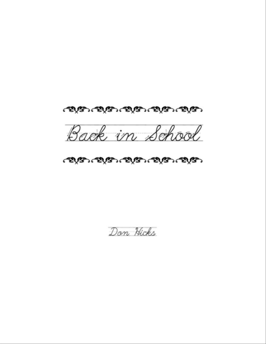 Back in School Choir scores gallery preview page 1