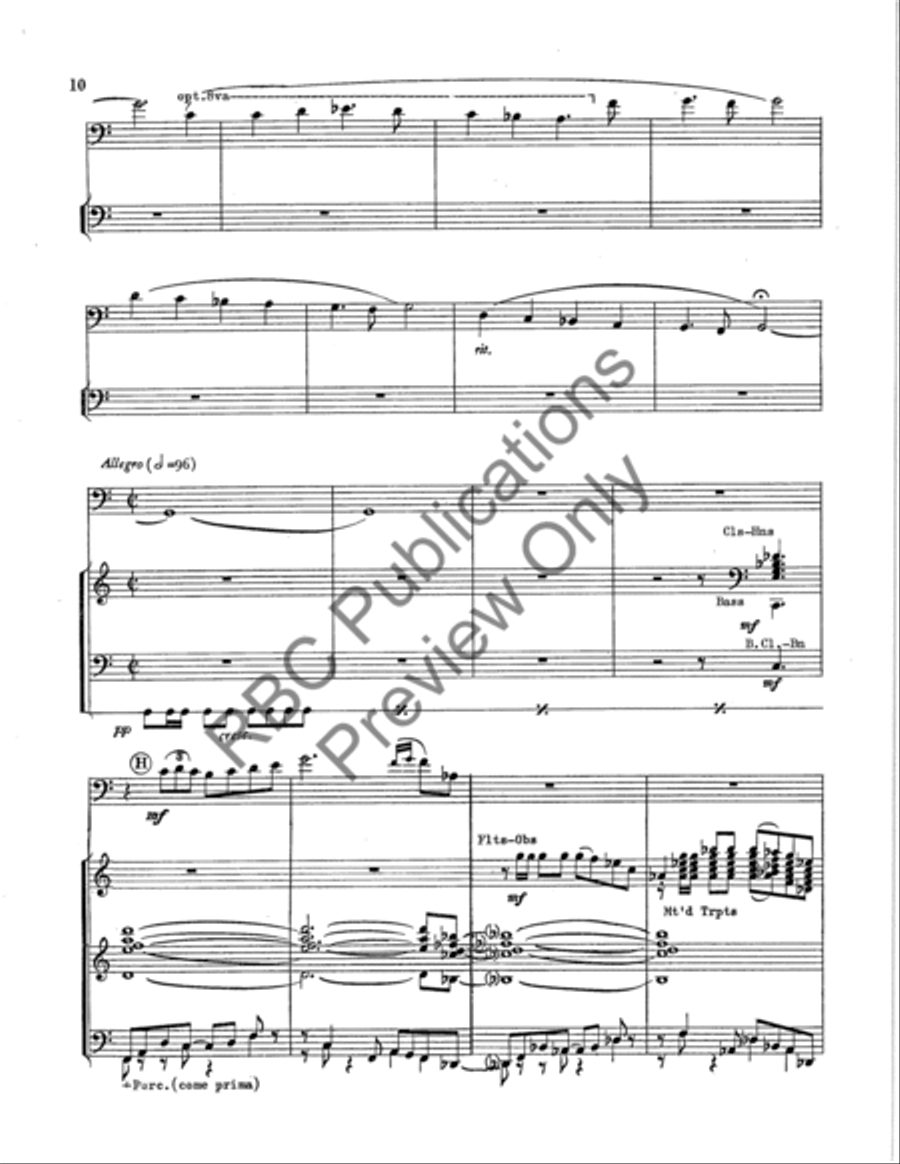 Aria For Trombone Aria For Trombone Concert Band scores gallery preview page 11