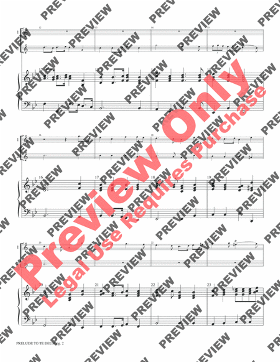 Prelude to Te Deum Trumpet Duet scores gallery preview page 4