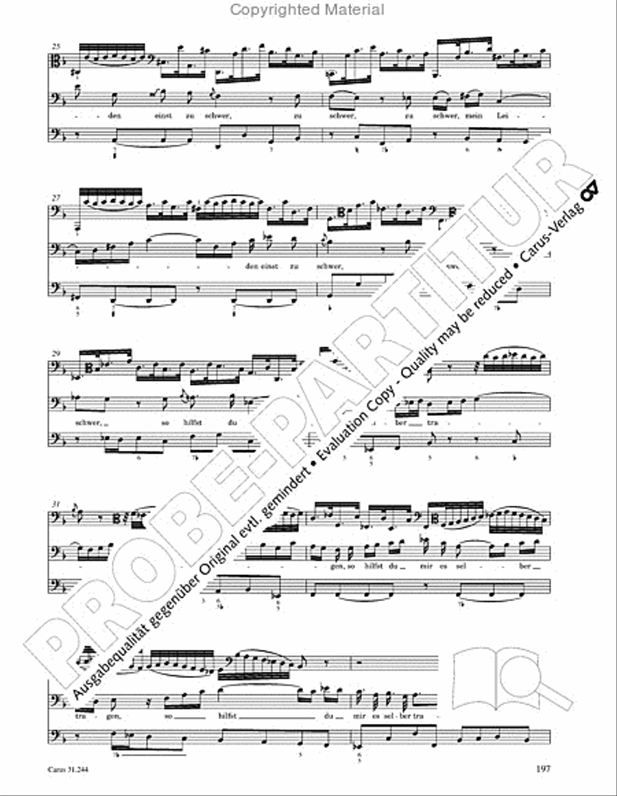 St. Matthew Passion (Matthaus-Passion) 4-Part scores gallery preview page 199