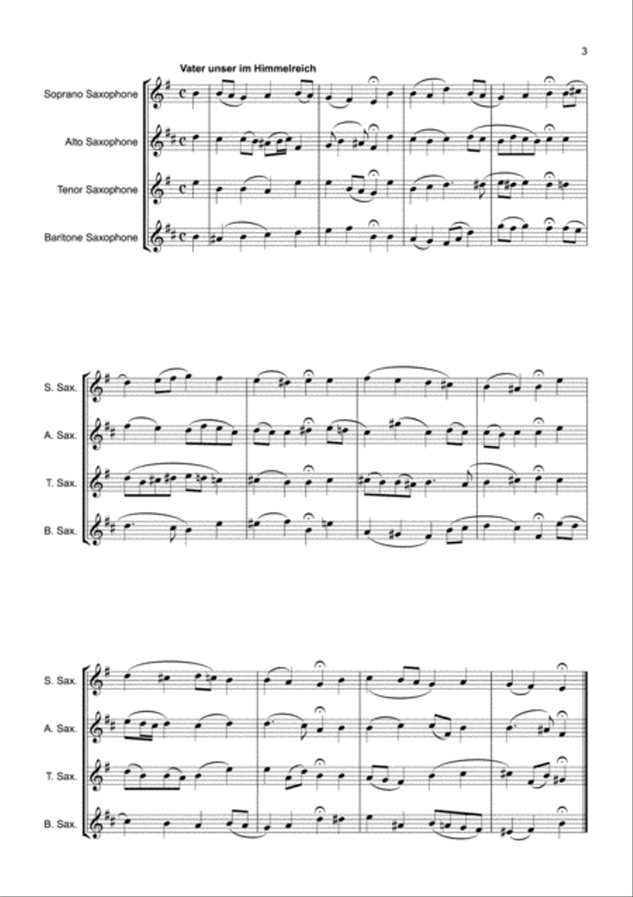 5 Bach Chorales (for Saxophone Quartet SATB) Saxophone Quartet scores gallery preview page 5