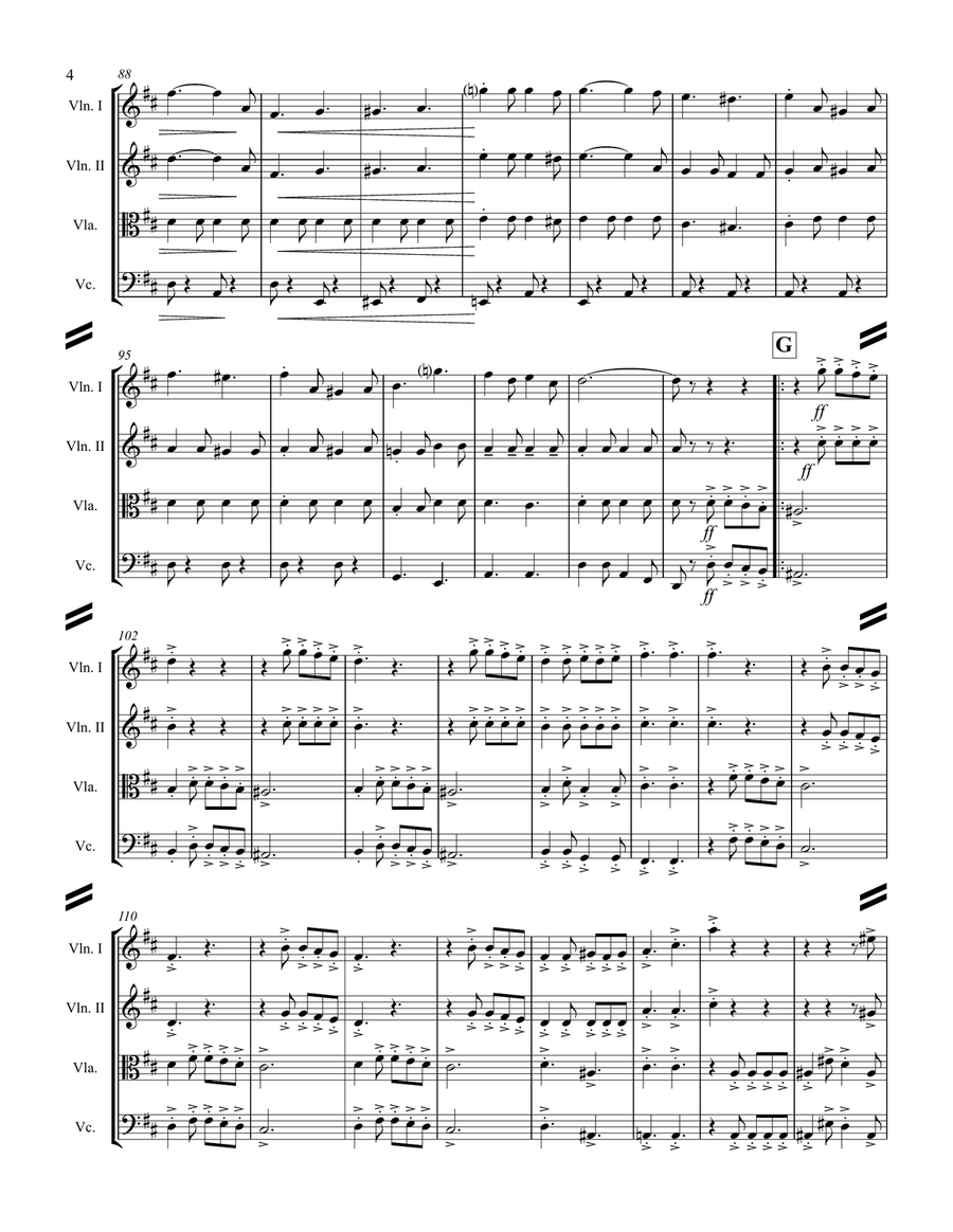 March - The Liberty Bell (for String Quartet) String Quartet scores gallery preview page 5