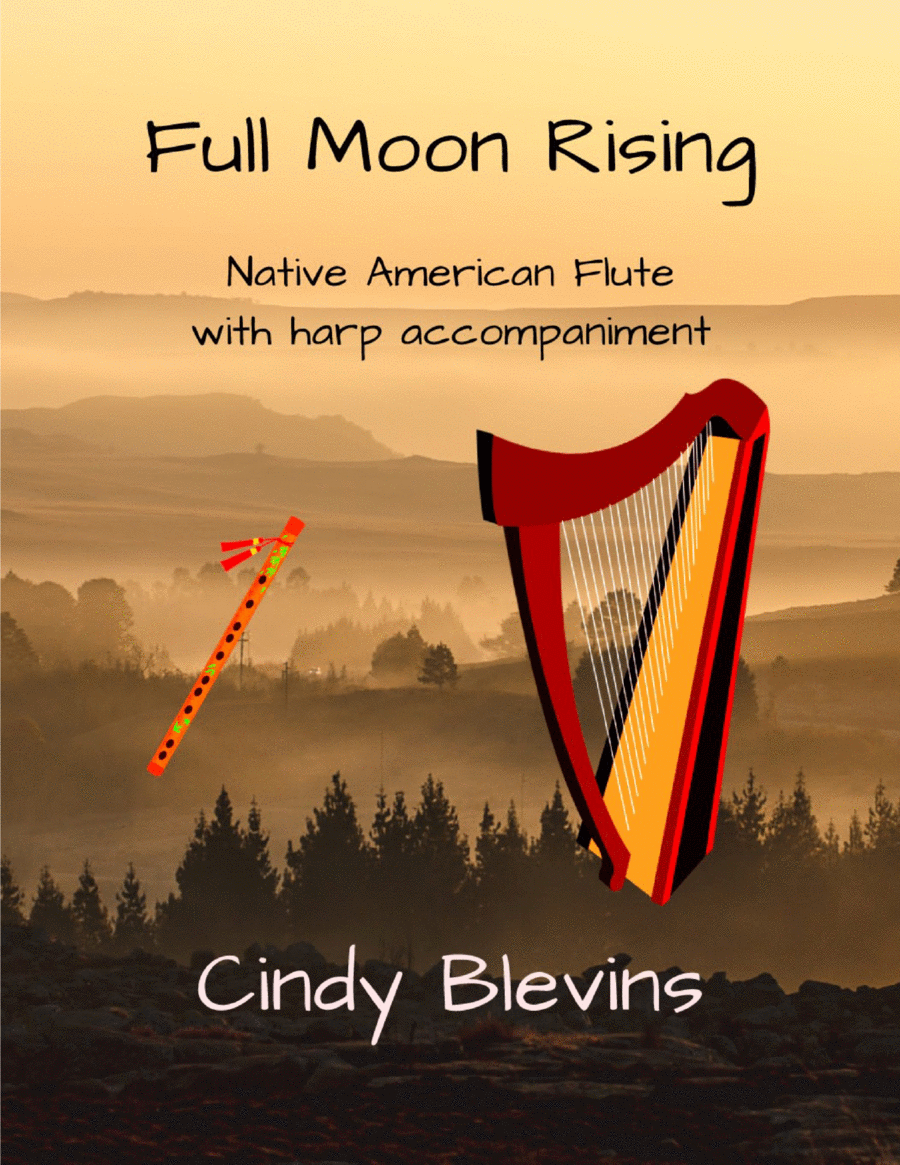 Full Moon Rising, Native American Flute and Harp Flute scores gallery preview page 1