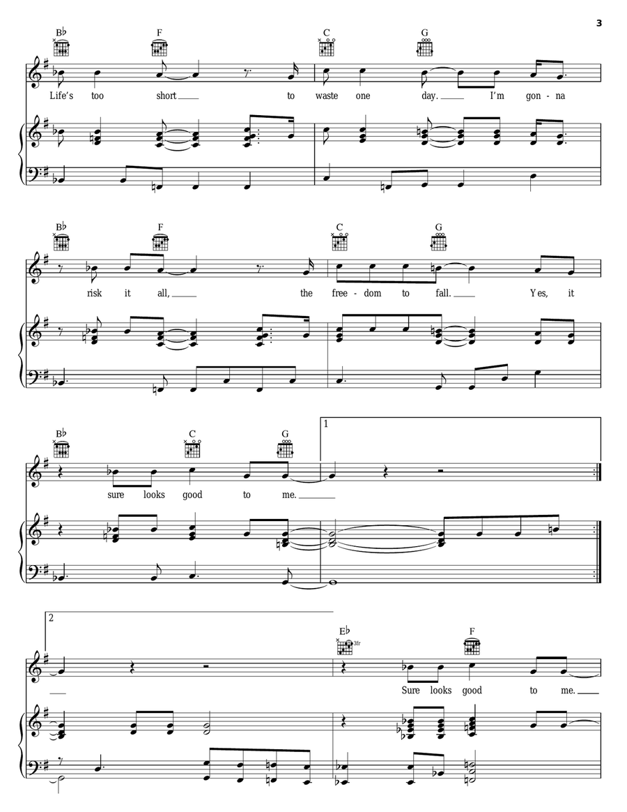 Sure Looks Good To Me Sure Looks Good To Me Piano, Vocal, Guitar scores gallery preview page 3
