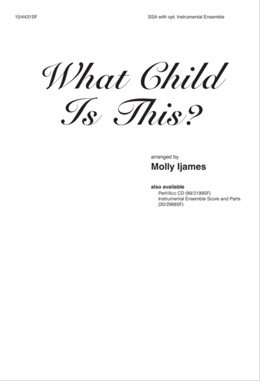 What Child is This? SSA scores gallery preview page 1