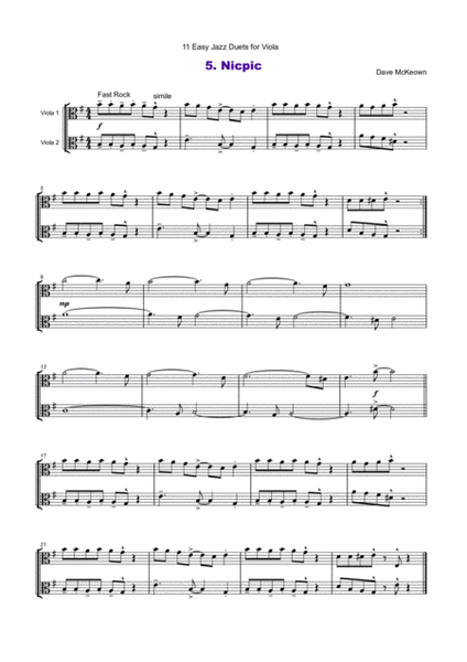 11 Easy Jazz Duets for Viola image number null