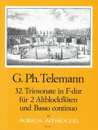 Book cover for 32nd Trio sonata F major TWV 42:F7