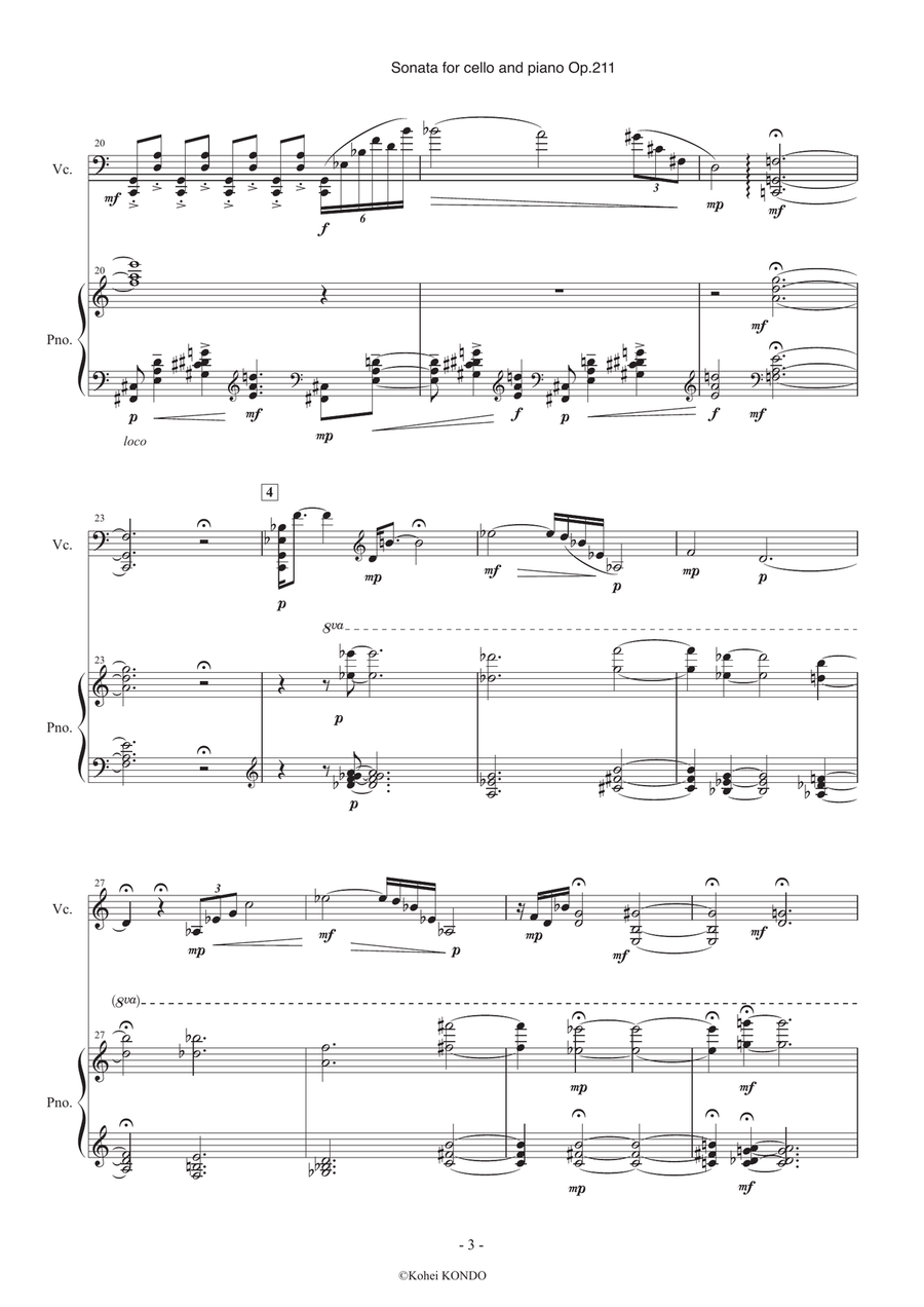 Sonata for Cello and Piano Op.211