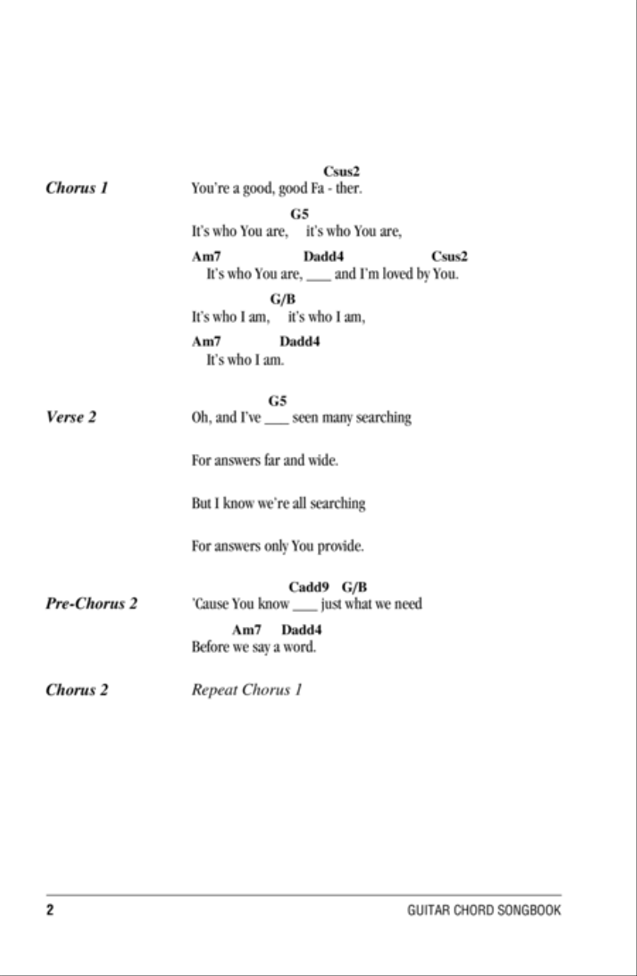 Good Good Father Good Good Father Guitar scores gallery preview page 2