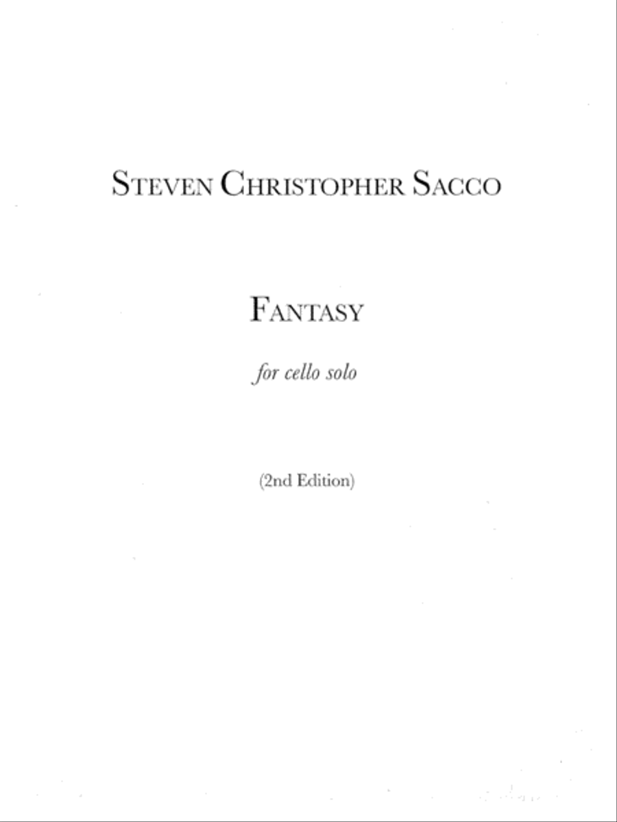 [Sacco] Fantasy for Solo Cello Cello Solo scores gallery preview page 3