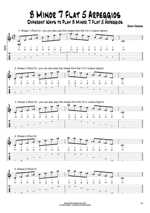 B Minor 7 Flat 5 Arpeggios (5 Ways to Play)