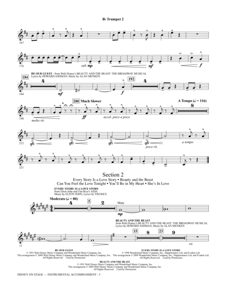 Disney On Stage (Medley) - Bb Trumpet 2
