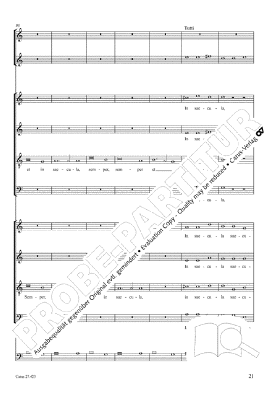 Laudate Dominum Secondo 4-Part scores gallery preview page 22