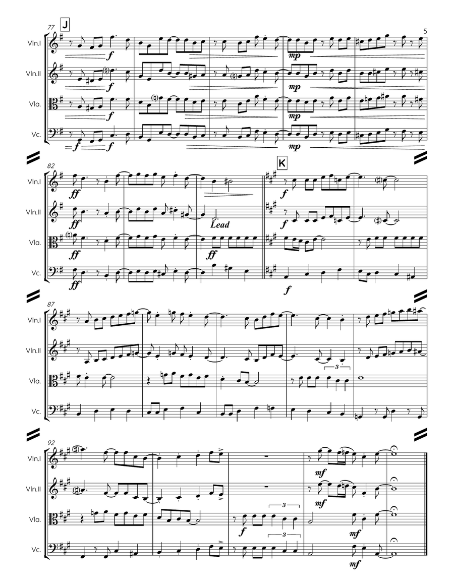 Teach Me Tonight String Quartet scores gallery preview page 6