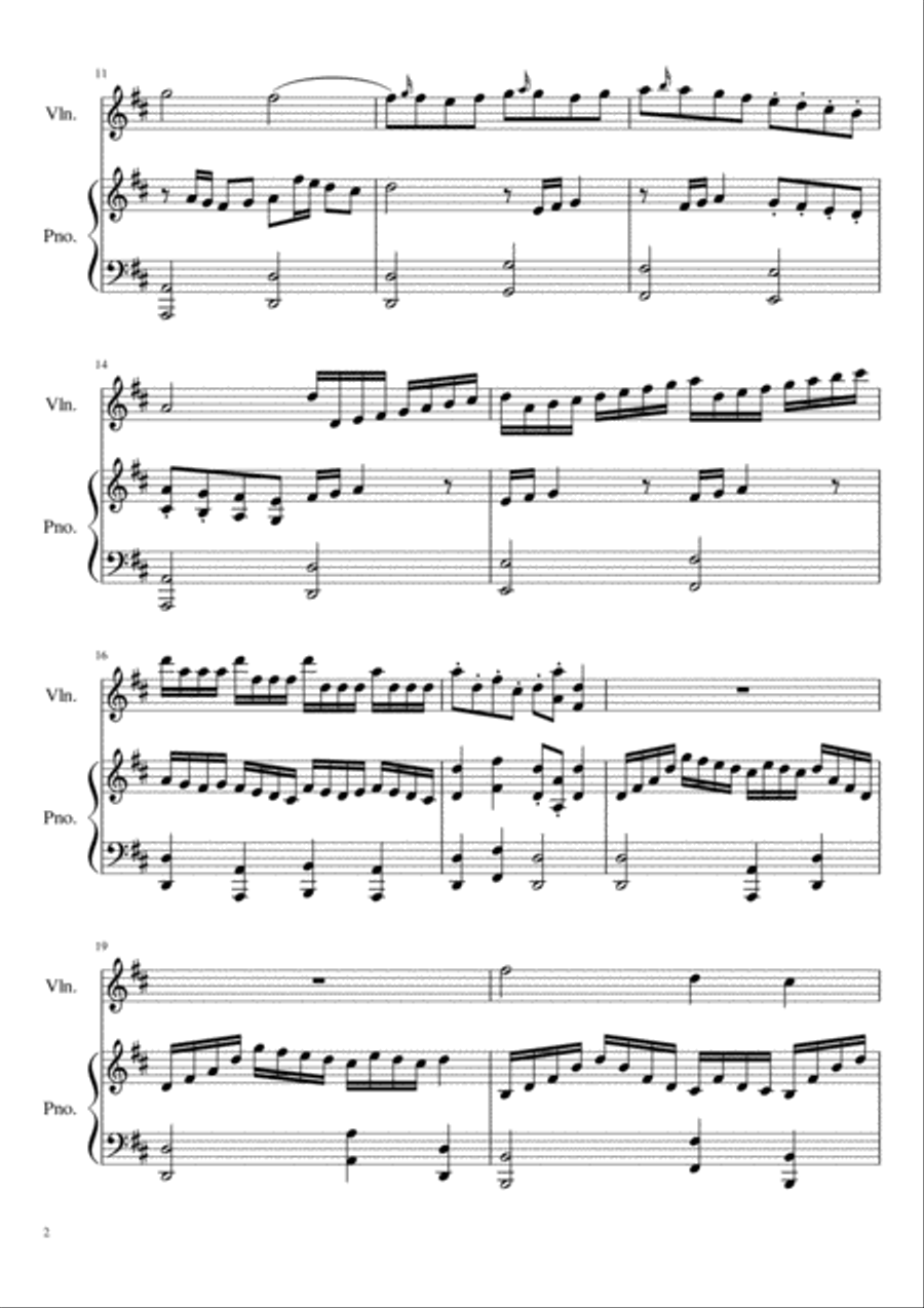 Sonata for violin and piano 1 Violin scores gallery preview page 2