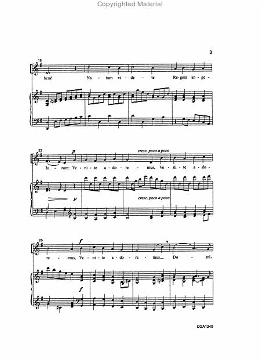 O Come, All Ye Faithful Unison Choir scores gallery preview page 3