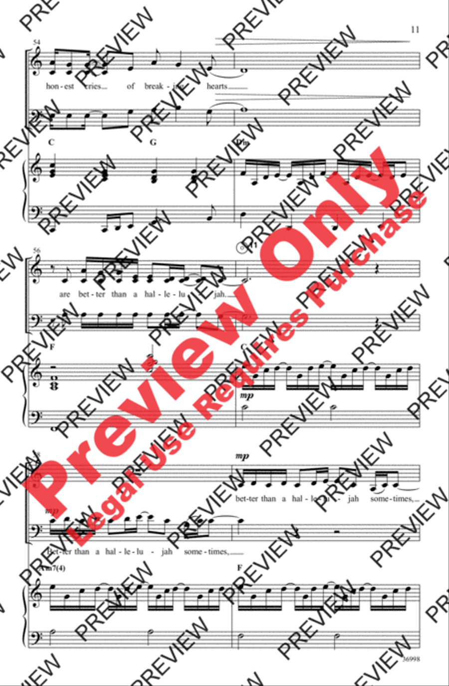 Better Than a Hallelujah 3-Part scores gallery preview page 11