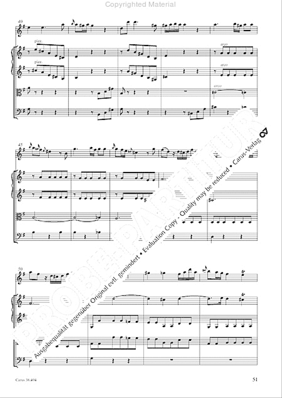 Concerto for Flute in D major (Concerto per il Flauto traverso in D / Flotenkonzert in D) Flute Solo scores gallery preview page 53