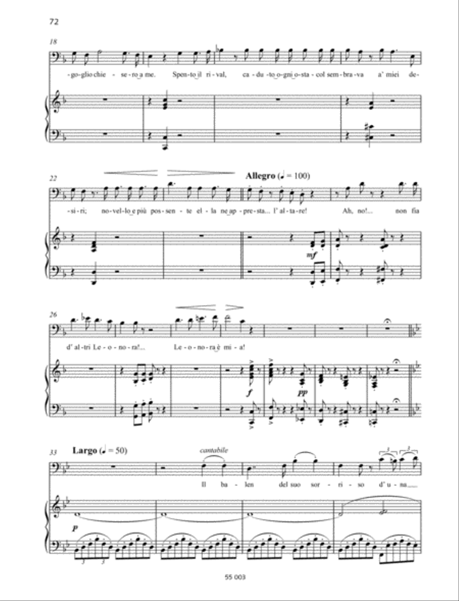 Tutto è deserto... Il balen del suo sorriso... Per me ora fatale Baritone Voice scores gallery preview page 2