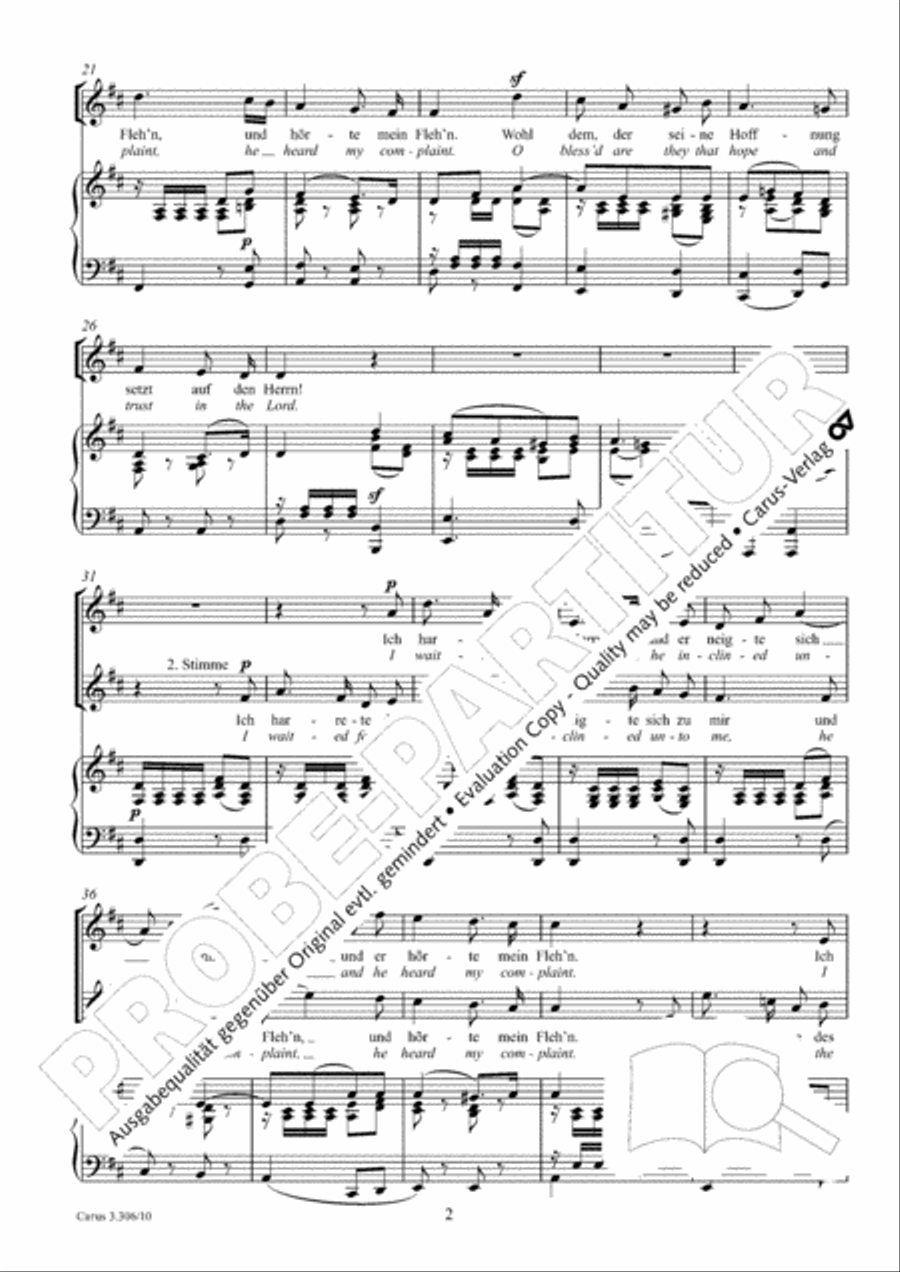 Ich harrete des Herrn Ich harrete des Herrn 2-Part scores gallery preview page 3